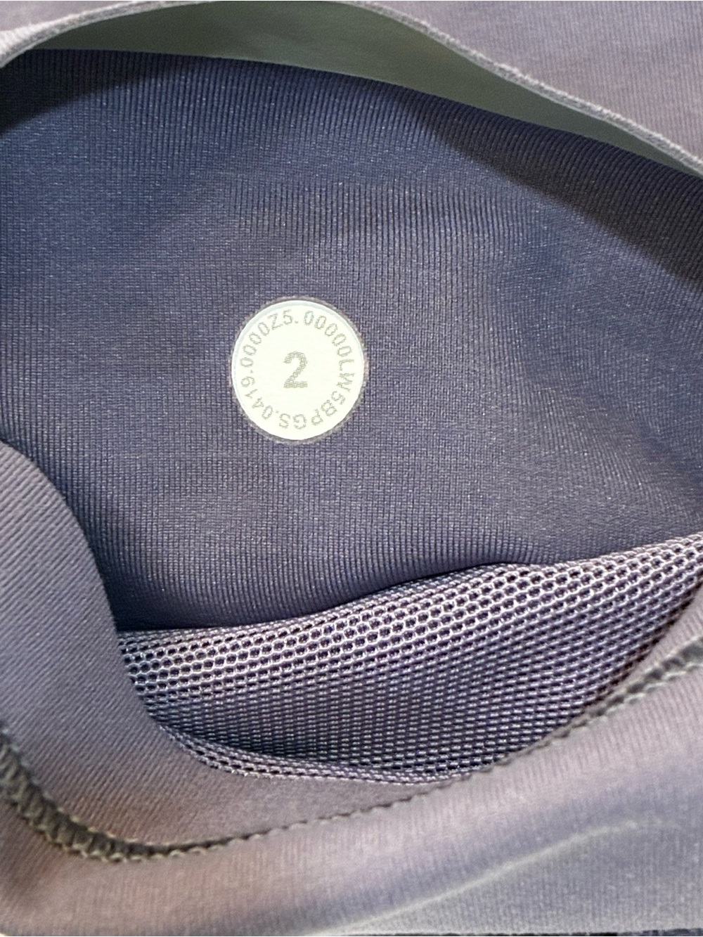 Lululemon In Movement Tight 25" 7/8 Everlux Leggings Purple Quartz Size 2 - Picture 9 of 9